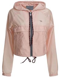 Prada - Giacca Con Cappuccio E Cerniera - Lyst