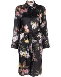 Twinset - Hemdkleid Mit Blumen-Print - Lyst
