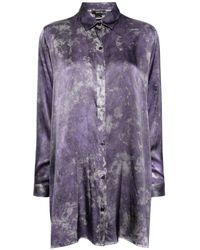 Avant Toi - Camouflage Print Silk-blend Shirt - Lyst