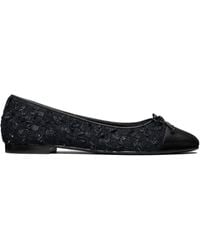 Tory Burch - Bailarinas de tweed con puntera en contraste - Lyst
