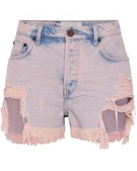One Teaspoon - Outlaws Denim Shorts - Lyst