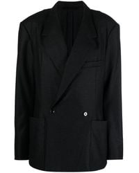 Lemaire - Double-breasted Cashmere Blazer - Lyst
