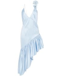 Sandro - Mini-Jurk Met Ruches En Bloemenprint - Lyst