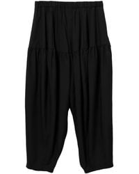 COMME DES GARÇON BLACK - Gathered Trousers - Lyst
