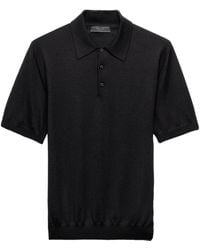 Prada - Fine-Knit Polo Shirt - Lyst