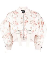 Simone Rocha Cropped puff-sleeve Biker Jacket - Farfetch