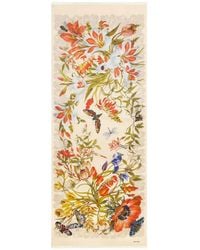Etro - Seidenschal Mit Flora Und Fauna-Motiv - Lyst