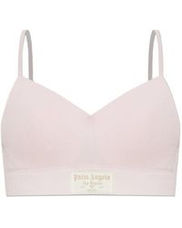 Palm Angels - Logo-Patch Ribbed Bras - Lyst