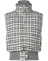 Thom Browne - Sheer Organza Ribbon Tweed Cropped Down Filled Vest - Lyst