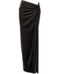 ANDAMANE - Zohra Twist-Detail Front-Slit Skirt - Lyst