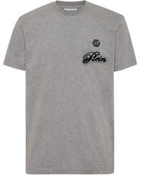 Philipp Plein - Logo-Embroidered T-Shirt - Lyst