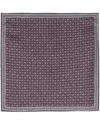 Brunello Cucinelli - Polka-Dot Reversible Silk Pocket Square - Lyst