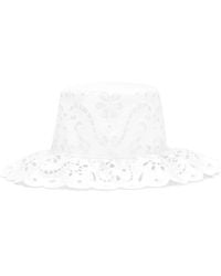 Dolce & Gabbana - Broderie-Anglaise Cotton-Blend Hat - Lyst