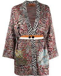Missoni Pattern Mix Cardi-coat - White