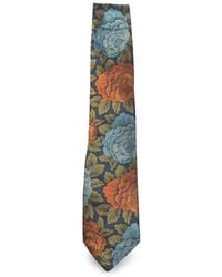 Etro - Silk Jacquard Tie With Flower Motif - Lyst