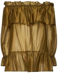 Blanca Vita - Ruffled Off-The-Shoulder Blouse - Lyst