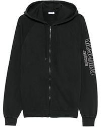 Moschino - Logo-Print Zip-Up Hoodie - Lyst