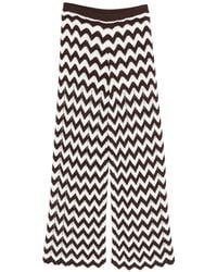 Maje - Zig Zag Straight Trousers - Lyst