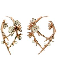 Shaun Leane - 18K And Sterling Cherry Blossom Pearl And Diamond Earrings - Lyst