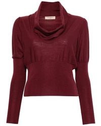 Twinset - Cowl-Neck Puff-Sleeve Sweater - Lyst