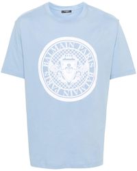 Balmain - T-Shirt mit Münzen-Print - Lyst