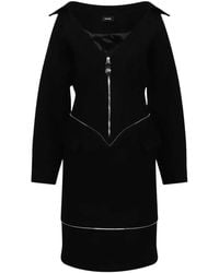 we11done - Off-Shoulder Zip-Fastening Dress - Lyst