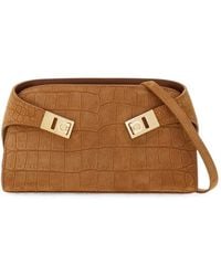 Ferragamo - Borsa Tote Hug Mini Con Effetto Coccodrillo - Lyst