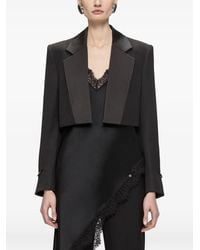 Nissa - Cropped Wool-Blend Oversized Blazer - Lyst