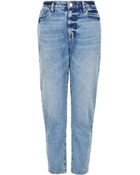 Armani Exchange - Logo-appliqué Washed Tapered Jeans - Lyst