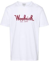 Woolrich - Camiseta con logo bordado - Lyst