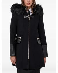 Morgan - Faux Fur-Trimmed Coat - Lyst