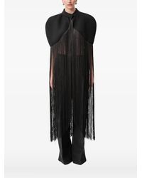 Concepto - Raven Fringe-Trimmed Cape - Lyst