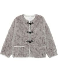 forte_forte - Toggle-Fastening Textured Jacket - Lyst