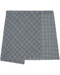 Ganni - Wrap-design Check-print Miniskirt - Lyst
