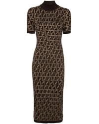 Fendi - Ff Katoenen-Jurk - Lyst