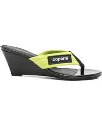 Coperni - Logo-Patch Wedge Sandals - Lyst