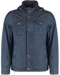 Moorer - Denim Jack Met Capuchon - Lyst