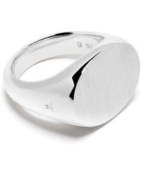 Tom Wood - Ivy Sterling Silver Signet Ring - Lyst