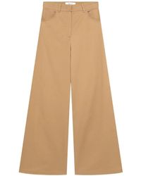 MSGM - Logo-Patch Wide-Leg Trousers - Lyst