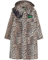 Barbour - X X Ganni レオパード フーデッドコート - Lyst