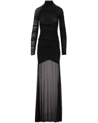 Amazuìn - Robe Longue Dakota En Tulle À Design Drapé - Lyst