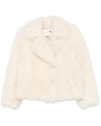 Manzoni 24 - Curly-Shearling Notch-Lapel Coat - Lyst