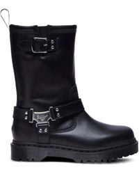 Dr. Martens - Anistone Hi Buckle-Strap Platform Boots - Lyst