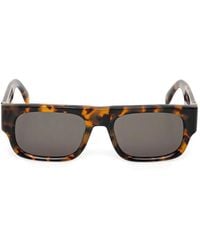 Palm Angels - Tortoiseshell Rectangle Sunglasses - Lyst
