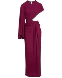 Giambattista Valli - Draped Asymmetrical Midi Dress - Lyst