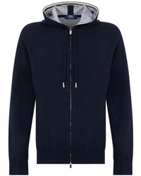 Fedeli - Zip-Up Hooded Cardigan - Lyst