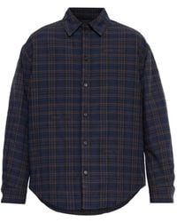 Off-White c/o Virgil Abloh - Check Flannel Padded Overshirt - Lyst