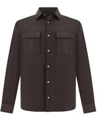 Paul & Shark - Flap-Pocket Wool Overshirt - Lyst