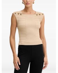 Guess - Button Ribbed Top - Lyst