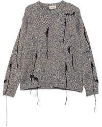 Atomo Factory - Distressed Marl-Knit Sweater - Lyst